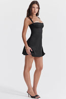 Wrap Charm Dress - Black - Cinderella