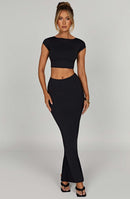Yazmin Maxi Skirt - Black - Cinderella
