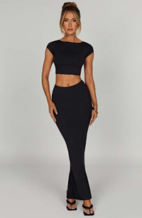 Yazmin Maxi Skirt - Black - Cinderella