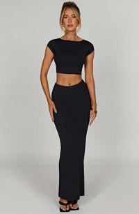 Yazmin Maxi Skirt - Black - Cinderella