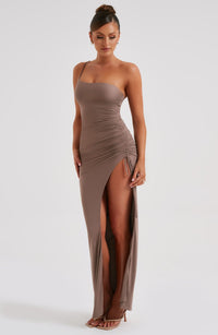 Zahara Maxi Dress - Chocolate - Cinderella