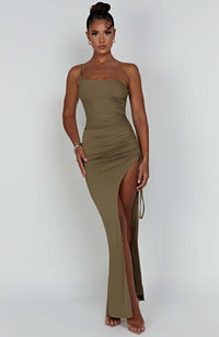 Zahara Maxi Dress - Khaki - Cinderella