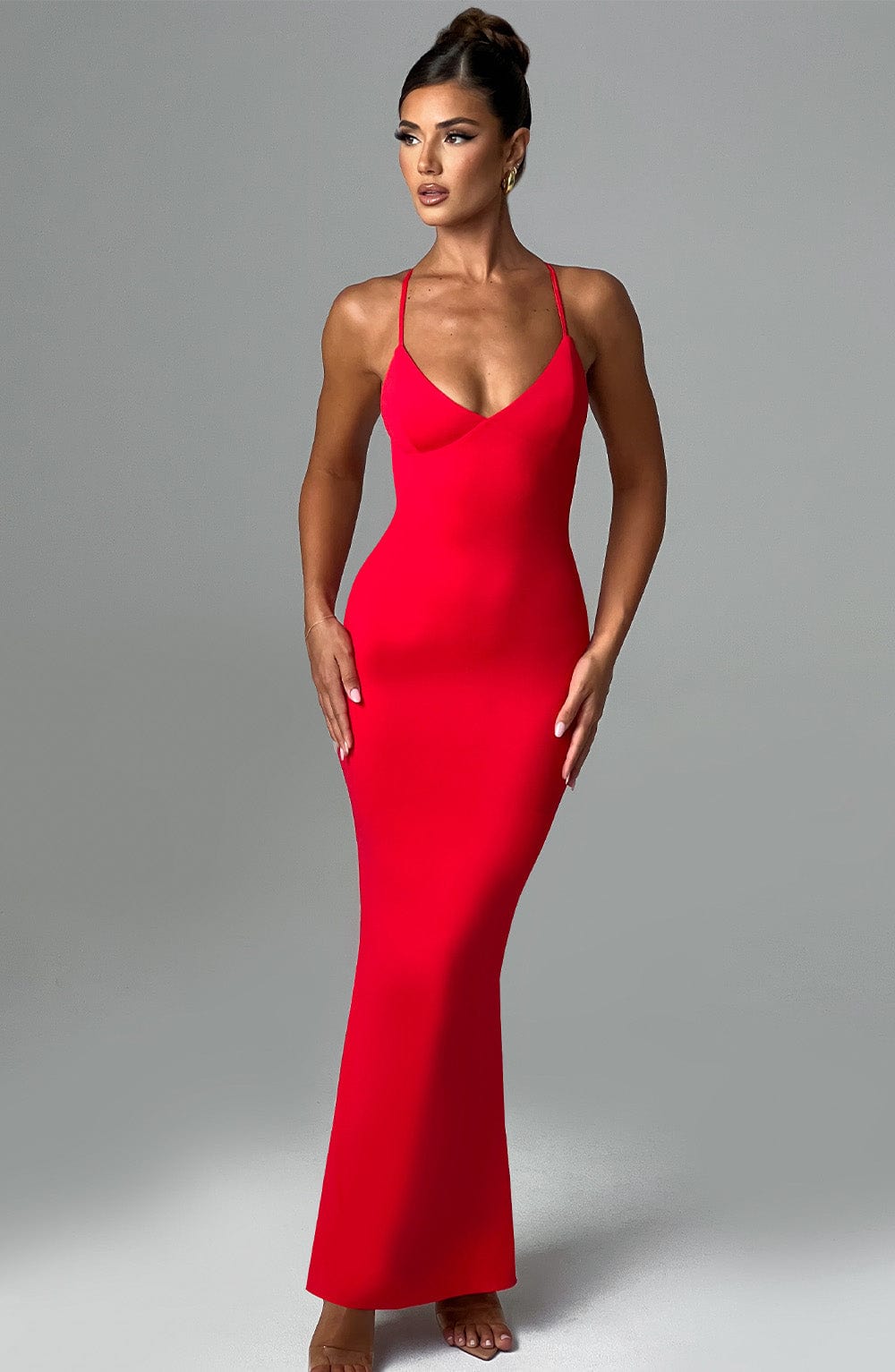 Vestido largo Zara - Rojo